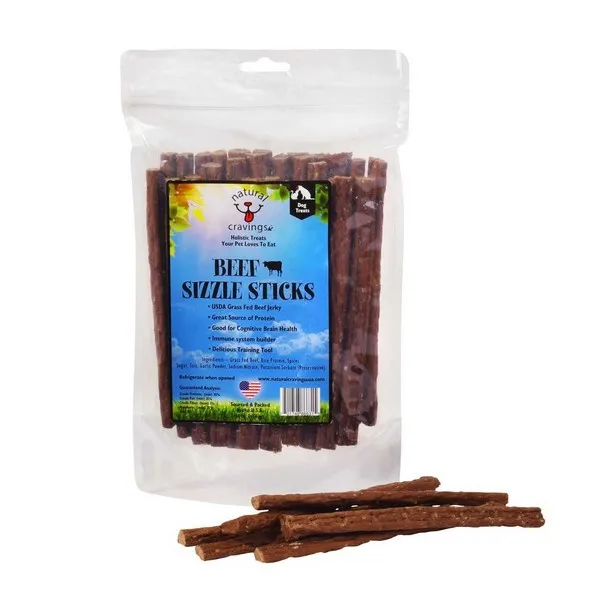 12 oz. Natural Cravings Usa Beef Sizzle Sticks (Soft Jerky) - Health/First Aid